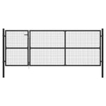 ZNTS Garden Gate Steel 350x125 cm Anthracite 144324