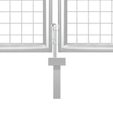 ZNTS Garden Gate Steel 350x125 cm Silver 144342