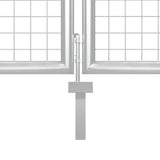 ZNTS Garden Gate Steel 400x175 cm Silver 144350