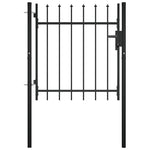 ZNTS Door Fence Gate with Spear Top 100x75 cm 144358
