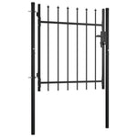 ZNTS Door Fence Gate with Spear Top 100x75 cm 144358