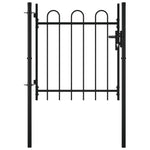 ZNTS Single Door Fence Gate with Hoop Top 100 x 75 cm 144361