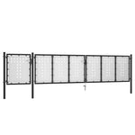 ZNTS Garden Gate Steel 500x75 cm Black 144393