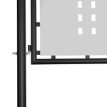 ZNTS Garden Gate Steel 500x75 cm Black 144393