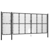 ZNTS Garden Gate Steel 500x175 cm Black 144397