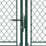 ZNTS Garden Gate Steel 300x175 cm Green 144412