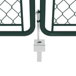 ZNTS Garden Gate Steel 400x150 cm Green 144417