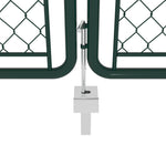ZNTS Garden Gate Steel 400x175 cm Green 144418