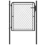 ZNTS Garden Gate Steel 100x100 cm Anthracite 144421