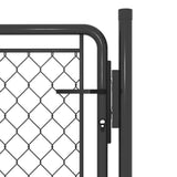 ZNTS Garden Gate Steel 100x100 cm Anthracite 144421