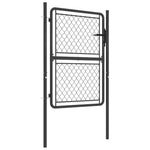ZNTS Garden Gate Steel 100x150 cm Anthracite 144423
