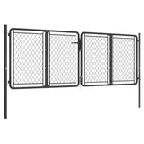 ZNTS Garden Gate Steel 300x75 cm Anthracite 144426