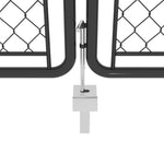 ZNTS Garden Gate Steel 400x100 cm Anthracite 144433