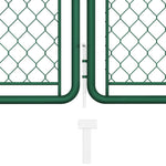 ZNTS Garden Gate Steel 200x350 cm Green 144443