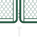 ZNTS Garden Gate Steel 100x495 cm Green 144451