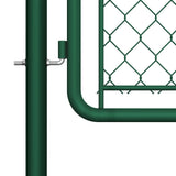 ZNTS Garden Gate Steel 200x495 cm Green 144455