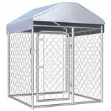 ZNTS Outdoor Dog Kennel with Roof 100x100x125 cm 144491
