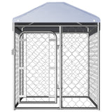 ZNTS Outdoor Dog Kennel with Roof 100x100x125 cm 144491