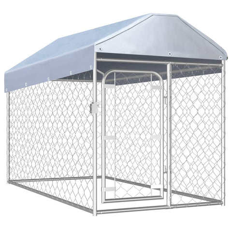 ZNTS Outdoor Dog Kennel with Roof 200x100x125 cm 144492