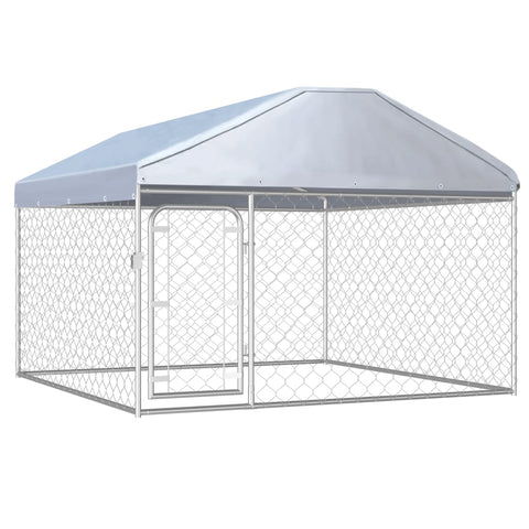 ZNTS Outdoor Dog Kennel with Roof 200x200x135 cm 144493