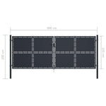 ZNTS Garden Gate Steel 400x150 cm Anthracite 144532