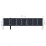 ZNTS Garden Gate Metal 5x1.5 m Anthracite 144542