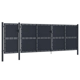 ZNTS Garden Gate Metal 5x2 m Anthracite 144544