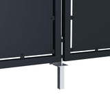 ZNTS Garden Gate Metal 5x2 m Anthracite 144544