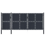 ZNTS Garden Gate Metal 4x2.5 m Anthracite 144552