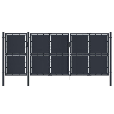 ZNTS Garden Gate Metal 4x2.5 m Anthracite 144552