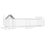 ZNTS Chicken Coop 5x1x1.5 m Galvanised Steel 144555