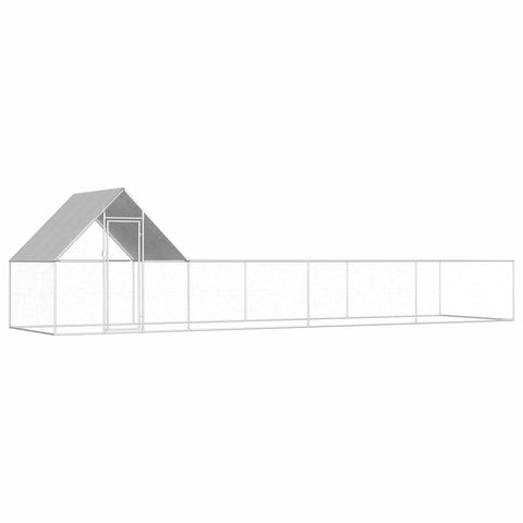 ZNTS Chicken Coop 8x2x2 m Galvanised Steel 144558
