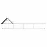 ZNTS Chicken Coop 8x2x2 m Galvanised Steel 144558