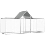ZNTS Chicken Coop 3x1x1.5 m Galvanised Steel 144559
