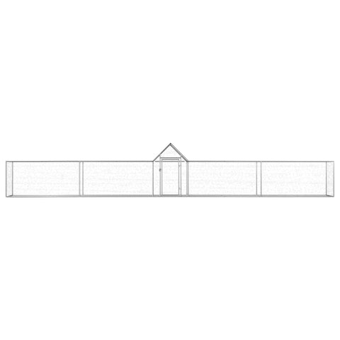 ZNTS Chicken Coop 9x1x1.5 m Galvanised Steel 144561