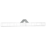 ZNTS Chicken Coop 14x2x2 m Galvanised Steel 144564