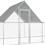 ZNTS Chicken Coop 14x2x2 m Galvanised Steel 144564
