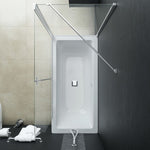 ZNTS Bi-Folding Shower Enclosure ESG 120x68x130 cm 144676