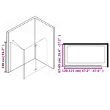 ZNTS Bi-Folding Shower Enclosure ESG 120x68x130 cm 144676