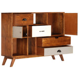 ZNTS Sideboard 115x35x86 cm Solid Acacia Wood 247938