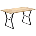 ZNTS Dining Table 140x80x76 cm Solid Mango Wood 247947