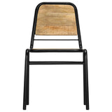 ZNTS Dining Chairs 2 pcs Solid Mango Wood 247317