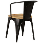 ZNTS Dining Chairs 2 pcs Black Solid Mango Wood 247319