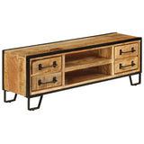 ZNTS TV Cabinet with Drawers 120x30x40 cm Solid Mango Wood 247343