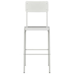 ZNTS Bar Chairs 2 pcs White Solid Plywood Steel 280080