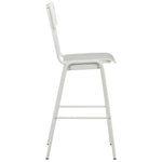 ZNTS Bar Chairs 2 pcs White Solid Plywood Steel 280080