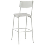 ZNTS Bar Chairs 2 pcs White Solid Plywood Steel 280080
