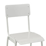 ZNTS Bar Chairs 2 pcs White Solid Plywood Steel 280080