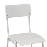 ZNTS Bar Chairs 2 pcs White Solid Plywood Steel 280080