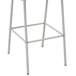 ZNTS Bar Chairs 2 pcs White Solid Plywood Steel 280080